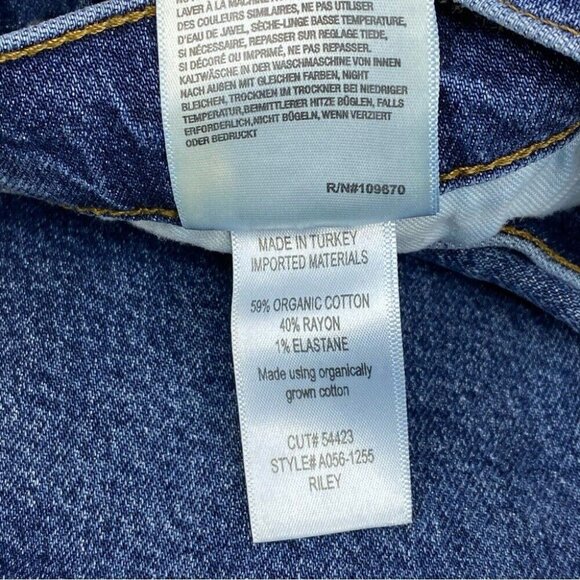 Agolde Women's Blue Riley Button-Fly Skinny‎ Mid-Rise Designer Jeans W24/L26 - Picture 9 of 13